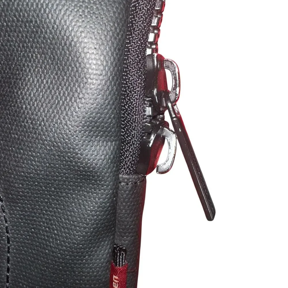 Hedgren Red Black Nylon Backpack Travel School Bag Unisex
